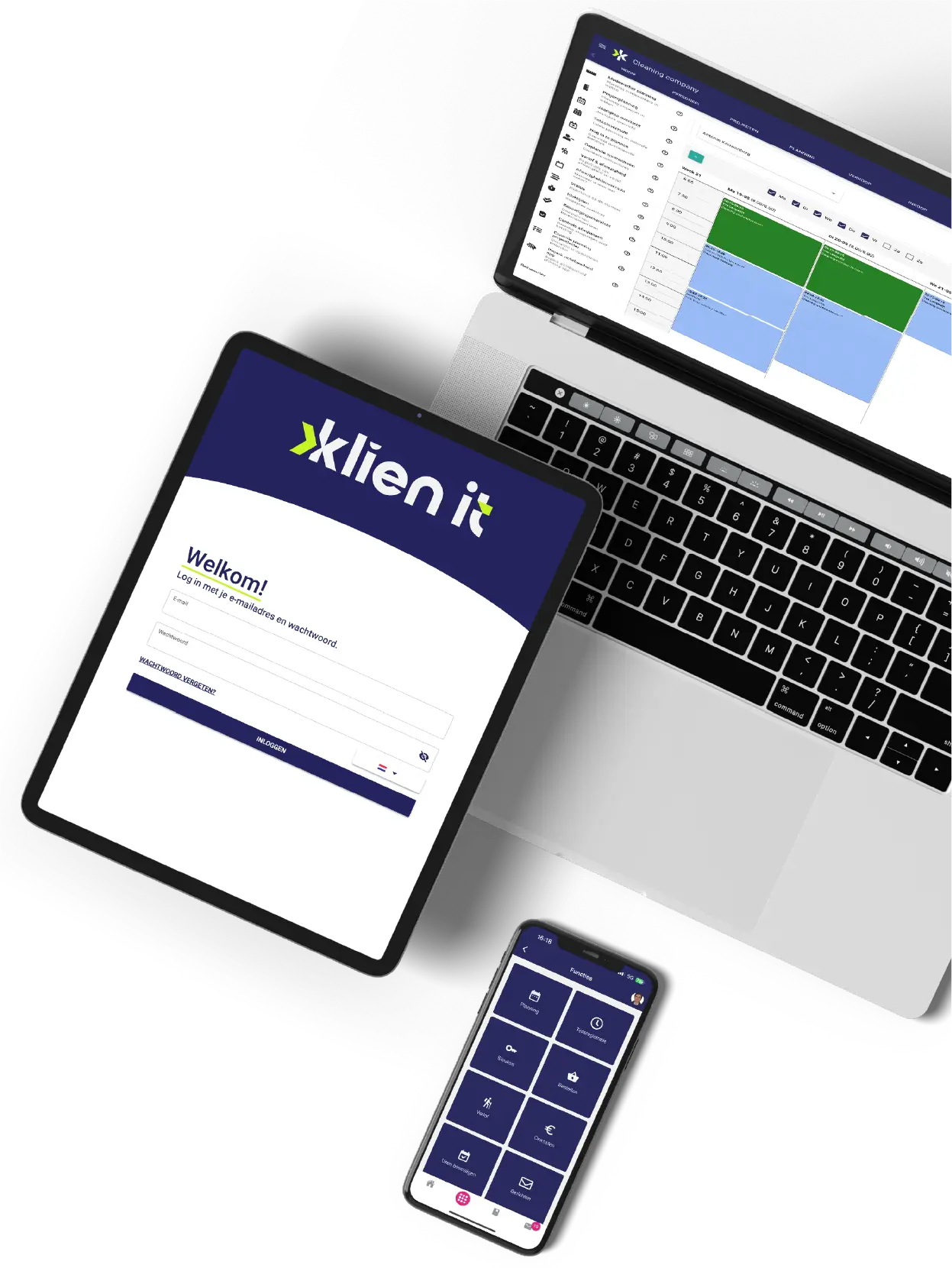 Softwarepakket Schoonmaakbedrijf van Klien-IT Systems